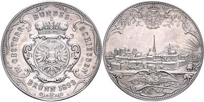Brünn, 4. Österr. Bundesschießen 1892 - Münzen, Medaillen und Papiergeld