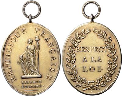 Frankreich, Abzeichen für Verwaltung und Justiz, 1793 - Coins, medals and paper money