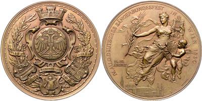 Franz Josef I., Wien, IV. deutsches Sängerbundesfest - Münzen, Medaillen und Papiergeld