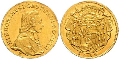 Hieronymus v. Colloredo 1772-1803 GOLD - Münzen, Medaillen und Papiergeld