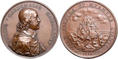 Kardinal Julius Mazarin 1602-1661 - Mince, medaile a papírové peníze