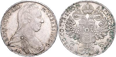 Maria Theresia nach 1780 - Monete, medaglie e cartamoneta