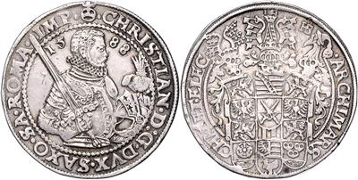 Sachsen, A. L., Christian I. 1586-1591 - Münzen, Medaillen und Papiergeld