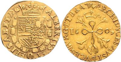 Brabant, Albert et Isabelle (Albert und Elisabeth von Spanien) 1598-1621, GOLD - Monete, medaglie e cartamoneta