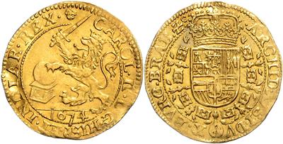 Brabant, Karl II. von Spanien 1665-1700, GOLD - Coins, medals and paper money
