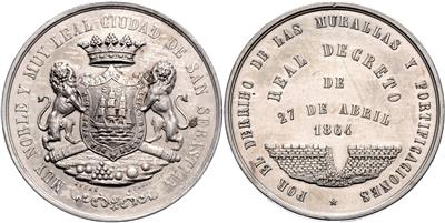 Iberische Halbinsel/ südl. Amerika 18./19. Jh. Medaillen (14) und Münzen (18) - Coins, medals and paper money