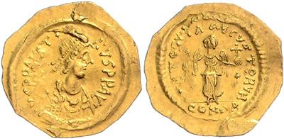 Justinus II. 565-578 GOLD - Münzen, Medaillen und Papiergeld