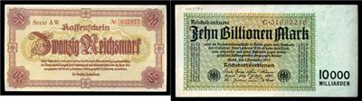 Papiergeld Deutschland - Mince, medaile a papírové peníze