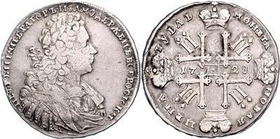 Peter II. 1727-1730 - Mince, medaile a papírové peníze