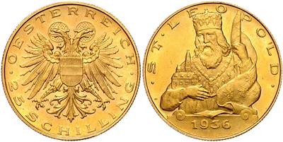 Autoritäres Regime/ "Ständestaat" 1934-1938, GOLD - Münzen und Medaillen - Sammlung Goldmünzen und ausgewählte Silberstücke