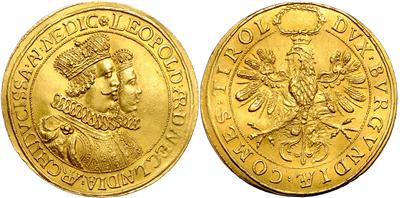 Erzherzog Leopold und Claudia von Medici 1626-1632, GOLD - Münzen und Medaillen - Sammlung Goldmünzen und ausgewählte Silberstücke