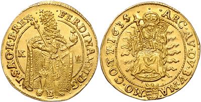 Ferdinand II. 1620-1637, GOLD - Mince a medaile - Sbírka zlatých mincí a vybraných stříbrných mincí