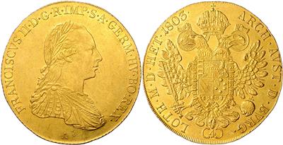 Franz II. 1792-1806, GOLD - Mince a medaile - Sbírka zlatých mincí a vybraných stříbrných mincí