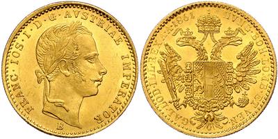 Franz Josef I. 1848-1916, GOLD - Mince a medaile - Sbírka zlatých mincí a vybraných stříbrných mincí