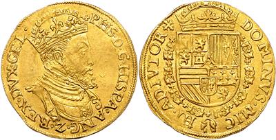 Geldern, Philipp II. 1555-1576, GOLD - Coins and medals - Collection of gold coins and selected silver pieces