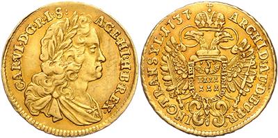 Karl VI. 1711-1740, GOLD - Monete e medaglie - Collezione di monete d'oro e pezzi d'argento selezionati