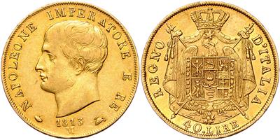 Kgr. Italien, Napoleon I. 1805-1814, GOLD - Coins and medals - Collection of gold coins and selected silver pieces