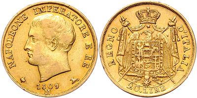 Kgr. Italien, Napoleon I. 1805-1814, GOLD - Mince a medaile - Sbírka zlatých mincí a vybraných stříbrných mincí