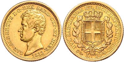 Kgr. Sardinien, Carlo Alberto 1831-1849, GOLD - Münzen und Medaillen - Sammlung Goldmünzen und ausgewählte Silberstücke