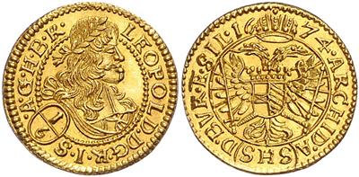 Leopold I. 1657-1705, GOLD - Münzen und Medaillen - Sammlung Goldmünzen und ausgewählte Silberstücke