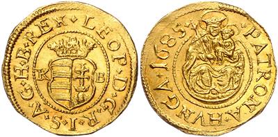 Leopold I. 1657-1705, GOLD - Coins and medals - Collection of gold coins and selected silver pieces