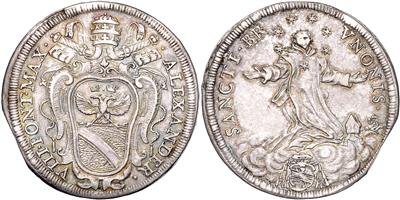Papst Alexander VIII. 1689-1691 - Mince a medaile - Sbírka zlatých mincí a vybraných stříbrných mincí