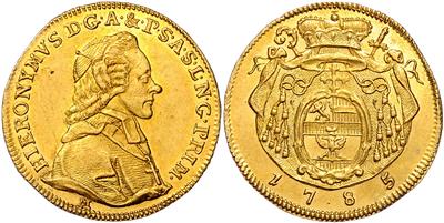 Salzburg, Hieronymus Graf Colloredo 1772-1803, GOLD - Münzen und Medaillen - Sammlung Goldmünzen und ausgewählte Silberstücke