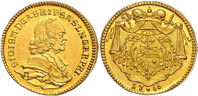 Salzburg, Sigismund III. Graf von Schrattenbach 1753-1771, GOLD - Coins and medals - Collection of gold coins and selected silver pieces