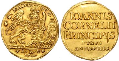 Venedig, Giovanni II. Corner 1709-1722, GOLD - Monete e medaglie - Collezione di monete d'oro e pezzi d'argento selezionati