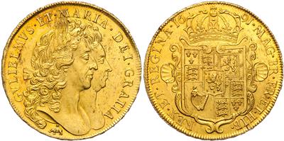 William and Mary 1688-1694, GOLD - Mince a medaile - Sbírka zlatých mincí a vybraných stříbrných mincí