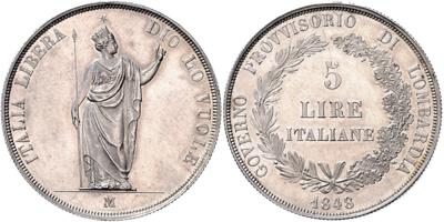 5 Lire 1848 M, Mailand - Monete, medaglie e cartamoneta