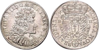 Brandenburg, Friedrich III. 1688-1713 - Coins, medals and paper money