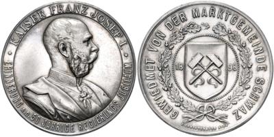 Franz Josef I., 50-jähriges Regierungsjubiläum - Mince, medaile a bankovky