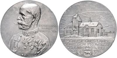Freiwaldau, IV. schlesisches Landesschießen unter dem Protektorat von Eh. Rainer vom 29. Juni bis 9. Juli 1911 - Coins, medals and paper money