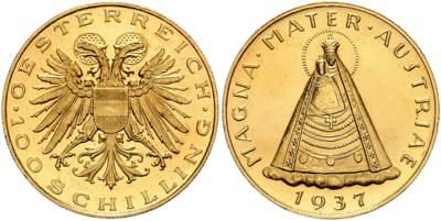 GOLD 100 Schilling - Münzen, Medaillen und Papiergeld