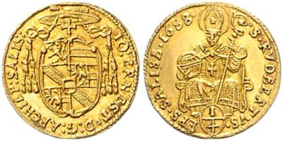 Johann Ernst v. Thun und Hohenstein GOLD - Münzen, Medaillen und Papiergeld