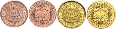 Kupferbergbau Hochfeld Neukirchen - Mince, medaile a bankovky