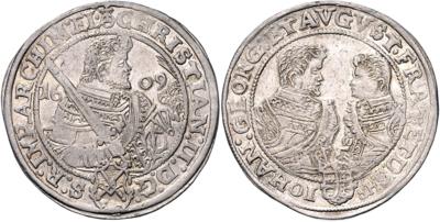 Sachsen A. L., Christian II, Johann Georg I. und August 1591-1611 - Mince, medaile a bankovky