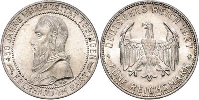 Weimarer Republik - Mince, medaile a bankovky