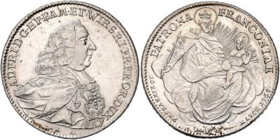 Würzburg, Adam Friedrich von Seinsheim 1754-1779 - Münzen, Medaillen und Papiergeld