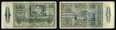 1000 Schillig 1947 2. Ausgabe - Münzen, Medaillen und Papiergeld