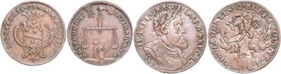 Bronze- Jetons, Kleinmedaillen - Mince, medaile a bankovky