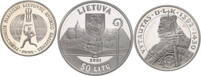 Litauen - Coins, medals and paper money