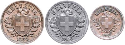 Schweiz - Mince, medaile a bankovky