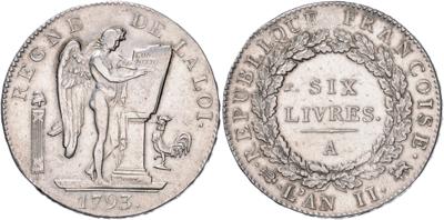 Frankreich, 1. Republik/Nationalkonvent 1792-1795 - Münzen, Medaillen und Papiergeld