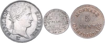 Frankreich, Napoleon I. 1804-1814/1815 - Coins, medals and paper money