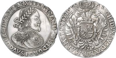 Haus Habsburg, Ferdinand III. 1637-1657 - Mince, medaile a papírové peníze