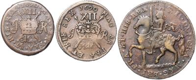 Irland, Bürgerkrieg 1689-1691 "Gun Money" - Coins, medals and paper money