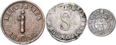 Kirchenstaat/Repubblica Romana - Münzen, Medaillen und Papiergeld