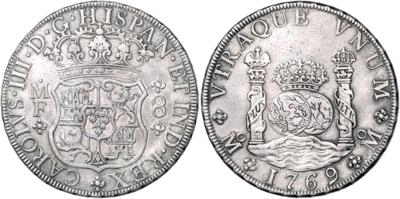Spanisches Weltreich, Karl III. 1759-1788 - Mince, medaile a papírové peníze